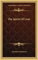 The Spirit of Lent