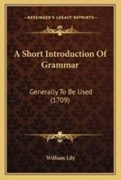 A Short Introduction Of Grammar