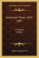 American Verse, 1625-1807