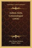 Ashton-Kirk, Criminologist (1918)