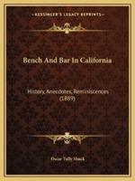 Bench And Bar In California