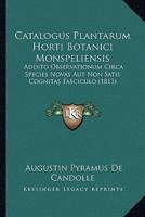 Catalogus Plantarum Horti Botanici Monspeliensis