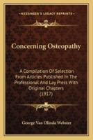Concerning Osteopathy