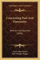 Concerning Paul And Fiammetta