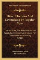 Direct Elections And Lawmaking By Popular Vote