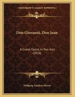 Don Giovanni, Don Juan