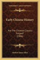 Early Chinese History