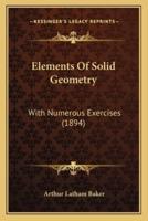 Elements Of Solid Geometry