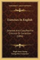 Exercises In English