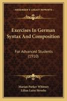 Exercises In German Syntax And Composition