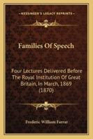 Families Of Speech