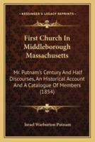 First Church In Middleborough Massachusetts