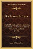 First Lessons In Greek