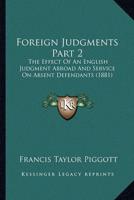 Foreign Judgments Part 2