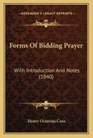 Forms Of Bidding Prayer