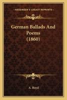 German Ballads And Poems (1860)