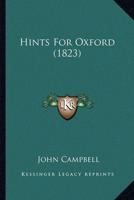 Hints For Oxford (1823)