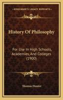 History Of Philosophy