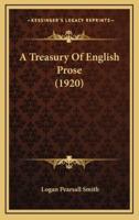 A Treasury of English Prose (1920)