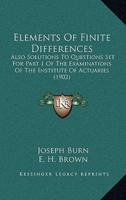 Elements of Finite Differences
