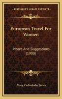 European Travel For Women