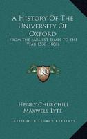 A History Of The University Of Oxford