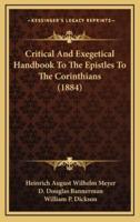 Critical and Exegetical Handbook to the Epistles to the Corinthians (1884)