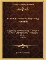 Some Observations Respecting Eastertide