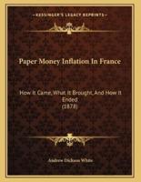 Paper Money Inflation In France