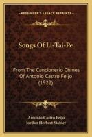 Songs Of Li-Tai-Pe