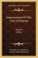 Improvement Of The City Of Detroit