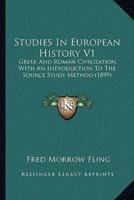 Studies In European History V1