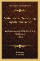 Materials For Translating English Into French