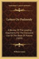 Letters On Psalmody