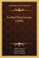 Le Pari D'un Lyceen (1922)