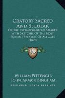 Oratory Sacred And Secular