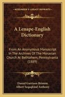 A Lenape-English Dictionary