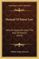 Manual Of Patent Law