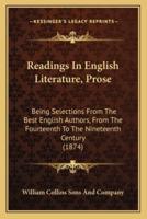 Readings In English Literature, Prose