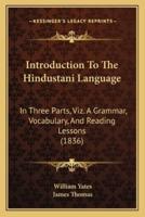 Introduction To The Hindustani Language