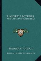 Oxford Lectures