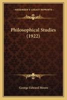 Philosophical Studies (1922)