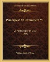 Principles Of Government V1