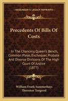 Precedents Of Bills Of Costs