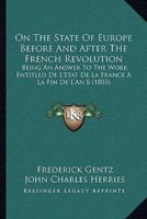 On The State Of Europe Before And After The French Revolution