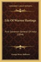 Life Of Warren Hastings