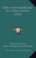 Odes And Addresses To Great People (1825)