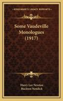 Some Vaudeville Monologues (1917)