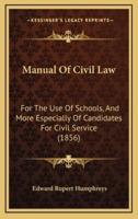 Manual of Civil Law