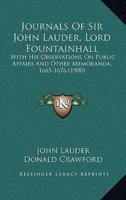 Journals of Sir John Lauder, Lord Fountainhall